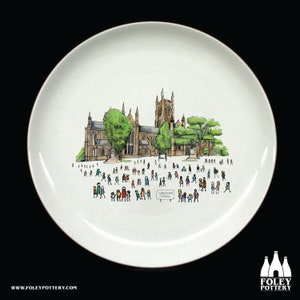 C: Worcester Cathedral, Inspired, illustrated, Tribute - Fine Bone China Plate