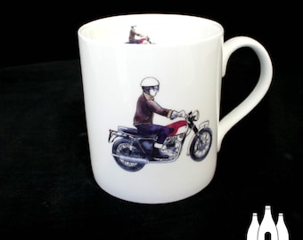 MBC: Triumph Bonneville T120 - Motor Bike - Inspired - illustrated - Tribute - Fine Bone China Mug