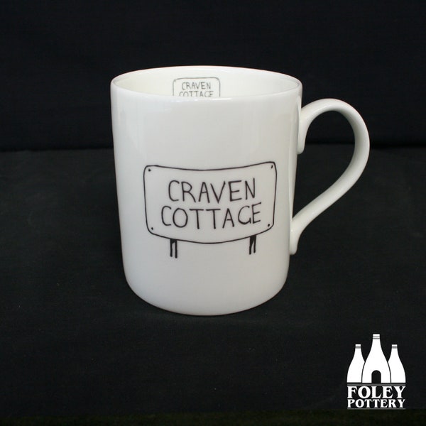 FFS: Fulham FC - Craven Cottage - Inspired - illustrated - ( street sign ) - Tribute - Fine Bone China mug