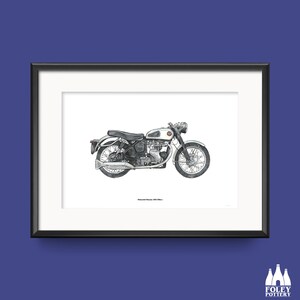 CMC: Velocette Venom 1955 500ccm Single - Vintage Motorrad - Inspiriert - Illustriert - Tribut - Kunstdruck