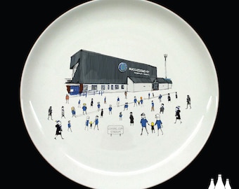 FFG: Macclesfield FC - MatchDay@Leasing.com - Stadium -  - Illustrated -  - Fine Bone China Coupe Plate