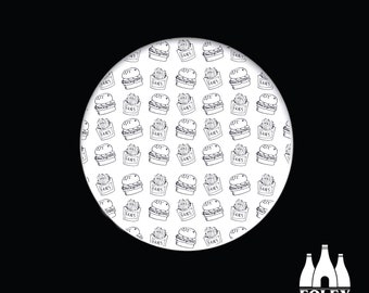 DDL: Burger , Fries, Cheeseburger -   - Illustrated - Fine bone China  Drinks coaster