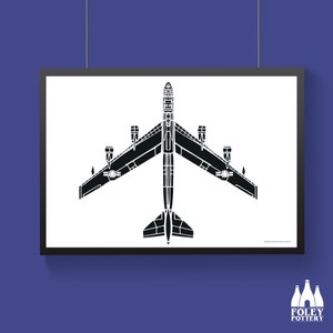 APC: Boeing B-52 Stratofortress - Avión - Ilustrado - USAF - Homenaje - Impresión de bellas artes