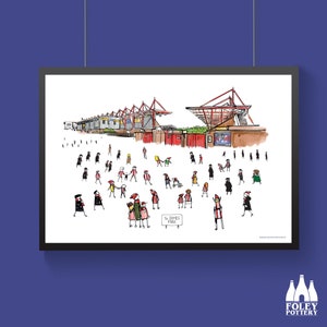 FFG: Exeter City FC - MatchDay@StJamesPark - Stadion - Illustrerad hyllning, Inspirerad, illustrerad, Hyllning - Konsttryck