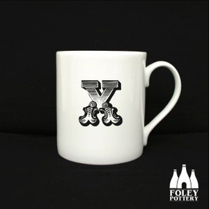 ALPH: X - Alfabeto - Letra - Inspirado - Ilustrado - Homenaje - Taza de porcelana fina
