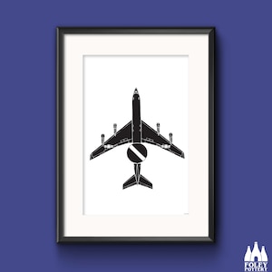 APC: Boeing E-3 Sentry - AWACS - Aeroplane - Aviation -  Aircraft - RAF - Illustrated - Tribute - Fine Art Print