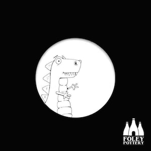 TR: Dinosaurier - Tyrannosaurus Rex - Illustriert - Cartoon - Keramik Untersetzer