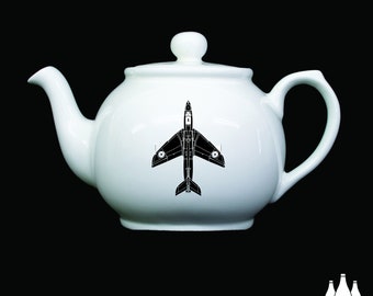 APC: Hawker Hunter, Aeroplane, Aircraft, Aviation, inspired -  Illustrated - Tribute  Fine Bone China - Sandringham Tea Pot