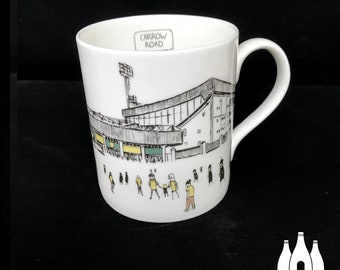 FFG: Norwich City FC - MatchDay@CarrowRoad - Stadium - Illustrated - Inspired - Tribute - Fine bone china Mug