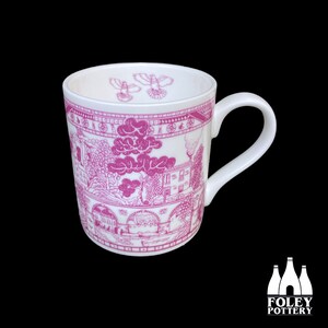 WP: Willowry Pattern, Illustrated Tribute, Minton & Lowry Inspired, Fine Bone China Mug