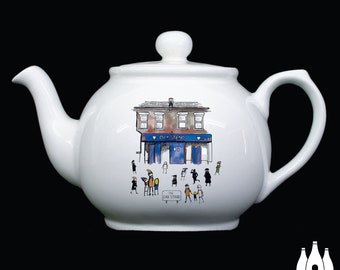 FFG: Luton Town FC - MatchDay@KenilworthRoad - The Oak Stand - Illustrated - Tribute - Fine Bone China - Sandringham Tea Pot