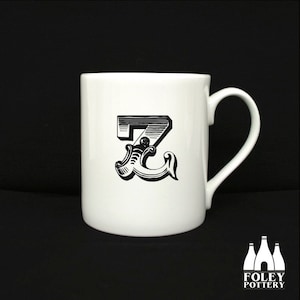 ALPH: Z - Alfabeto - Letra - Inspirado - Ilustrado - Homenaje - Taza de porcelana fina
