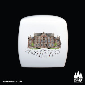 TH: Fenton Town Hall, Stoke on Trent, England, Inspired, illustrated, Tribute  Fine Bone China  - Money box