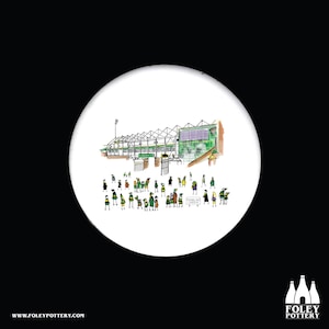 RS: Northampton Saints - MatchDay@Franklin'sGardens - Estadio de rugby - Ilustrado - Posavasos de loza prensada con polvo vidriado