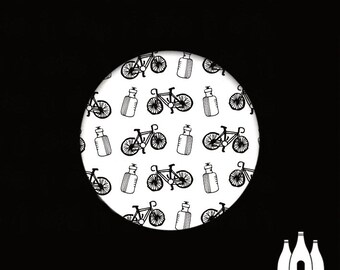 DDL: Cycling, Bicycle, Cycle, Bike, Cyclist, Doodle -  - ( Illustrated ) - Fine bone China  Drinks coaster