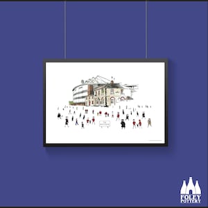 FFG: Wrexham AFC - MatchDay@TheRacecourse - Stadium - Illustrated - Inspired - Tribute - Fine Art Print