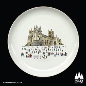 C: Canterbury Cathedral, Inspired, illustrated, Tribute - Fine Bone China Plate