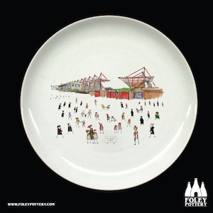 FFG: Exeter City FC - Matchdag @ St James' Park - Stadion - Illustrerad hyllning - Fint benporslin - Porslinstallrik