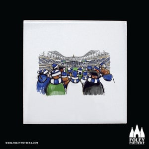AVFTT: Tottenham Hotspur FC - A View from the Terrace - White Hart Lane - Illustrated - Tribute - Decorative Ceramic Tile