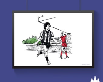FFC: Newcastle UTD - Kevin Keegan - Illustrated -  - Fine Art Print