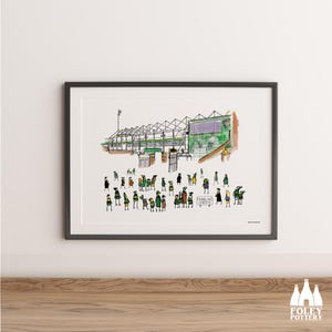RS: Northampton Saints - MatchDay@Franklin'sGardens - Rugby Stadion - Illustriert - - Fine Art Print
