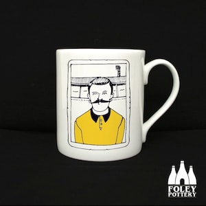 CFC: Oxford United FC - Inspirado - Futbolista clásico - Ilustrado - Homenaje - Taza de porcelana fina