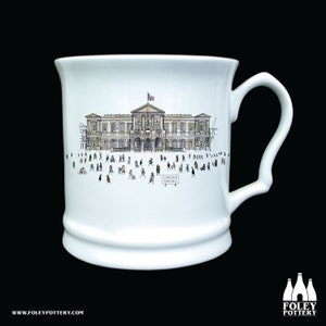 TH: Longton Town Hall, Longton, Stoke on Trent, England, Inspired, illustrated, Tribute Fine Bone China - Tankard