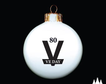 COM: Victory in Europe Day (VE Day) - 80th Anniversary - Illustrated - (  ) -  - Fine Bone China Bauble