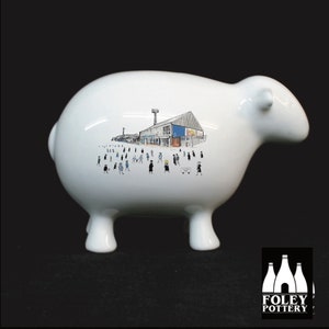 FFG: Hartlepool UFC - MatchDay@VictoriaPark - Stadium - Illustrated - Inspired - Tribute - Fine Bone China - Sheep  Money Box