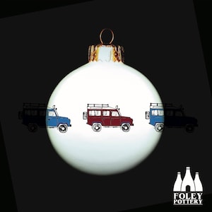 C: Land Rover - Off Road  - ( Inspired ) - ( Illustrated ) -  Fine bone China Bauble
