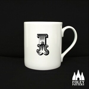 ALPH: I - Alfabeto - Letra - Inspirado - Ilustrado - Homenaje - Taza de porcelana fina
