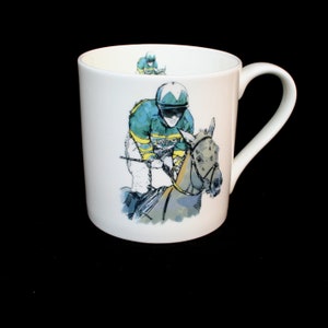 HR: Horse Racing - Rachael Blackmore - Grand National -  1st Female Winner - Illustrated -  Tribute - Fine Bone China - Mug