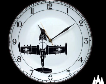 APC: Cessna A-37B Dragonfly, Aeroplane, Aviation, Inspired, illustrated - Tribute - Fine Bone China - Clock
