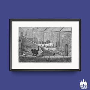 JF: Potteries Terraced Houses - Back to Back - Stoke-on-Trent - Northern Art - Illustrated - Inspired - Tribute - Fine Art Print
