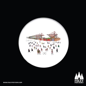 FFG: Exeter City FC - Matchdag @ St James' Park - Stadion - Illustrerad hyllning - Fint benporslin - Underlägg i dammpressad lergods