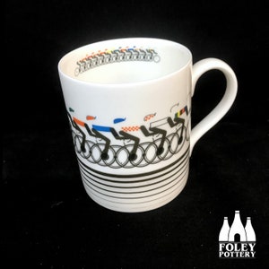 V: Cycling - Tour de France - Peloton - Illustrated - Inspired - Tribute - Fine Bone China - Mug