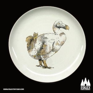 B: Dodo, Dino Bird, Bird, Birds, Wildlife, Nature, inspired, illustrated - Fine bone China Plate