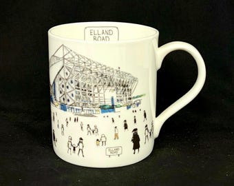 FFG: Leeds Utd FC - MatchDay@EllandRoad - Stadium - Illustrated - Tribute - Fine bone china - Mug