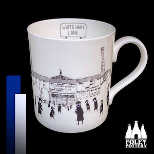 FFG: Tottenham Hotspur FC - MatchDay @ WhiteHart Lane, Estádios de Futebol, Antigamente e Hoje, Ilustrado, Homenagem - Caneca de Porcelana Fina