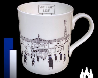 FFG: Tottenham Hotspur FC - MatchDay @ WhiteHart Lane, Fußballstadien, Damals & Heute, Illustriert, Tribut - Tasse aus Fine Bone China