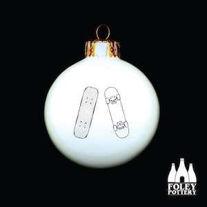 SB: Skateboard - Skate - Skateboarder - Skate Deck -  Illustrated - inspired - Stadium - Fine bone china - Bauble