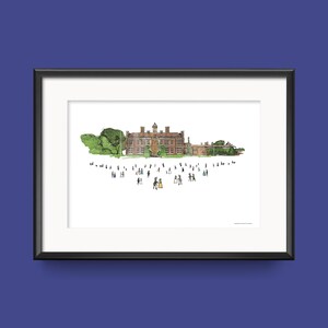 GB: Sudbury Hall - Derbyshire - ( Inspired ) - Illustrated - Tribute - Fine Art Print