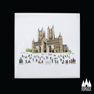 C: Lincoln Cathedral, Inspired, illustrated, Tribute - Decorative Ceramic Tile