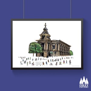 TH: Burslem Town Hall, Stoke-On-Trent,  Inspired, Illustrated, Tribute - Fine Art Print