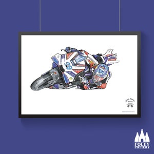 MRL: Motorcycle Racing Legend, Jorge Martin, Inspired, Illustrated, Tribute - Fine Art Print