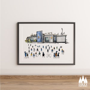 RS: Exeter Chiefs - MatchDay@SandyPark - Rugbystadion - Illustrerad - Hyllning - Konsttryck