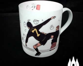 FFC: Manchester United FC - Eric Cantona - Illustrated - Inspired - Fine bone china Mug