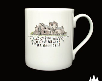 FEC: St Asaph Cathedral, Inspired, illustrated, Tribute -  Fine bone china Mug