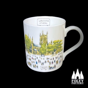 C: Worcester Cathedral, Inspired, illustrated, Tribute  Fine bone china Mug
