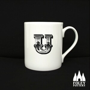 ALPH: U - Alfabeto - Letra - Inspirado - Ilustrado - Homenaje - Taza de porcelana fina